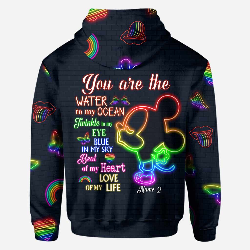 You Are The Love Of My Life - Personalized Couple LGBT Support All Over T-shirt and Hoodie