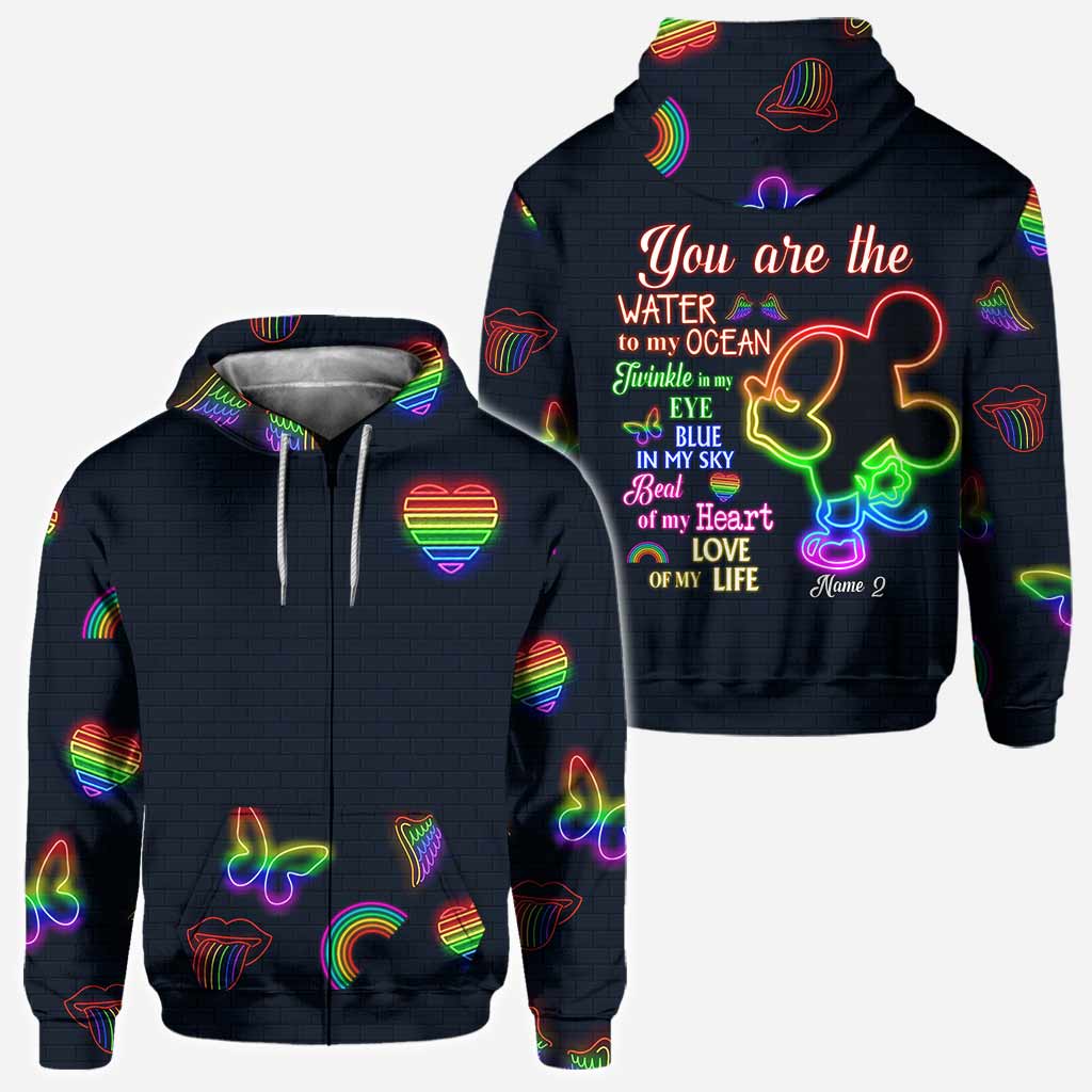 You Are The Love Of My Life - Personalized Couple LGBT Support All Over T-shirt and Hoodie