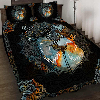 Hunting Buck And Doe Quilt Bed Set