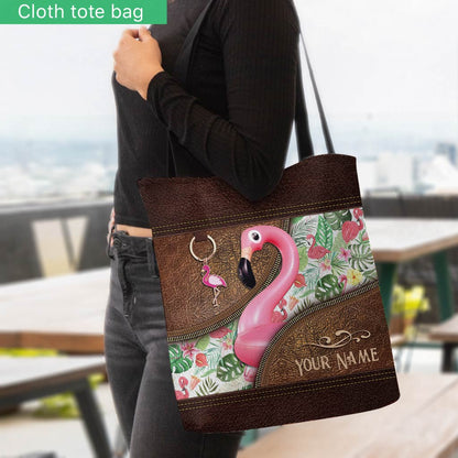 Love Flamingos Personalized Tote Bag