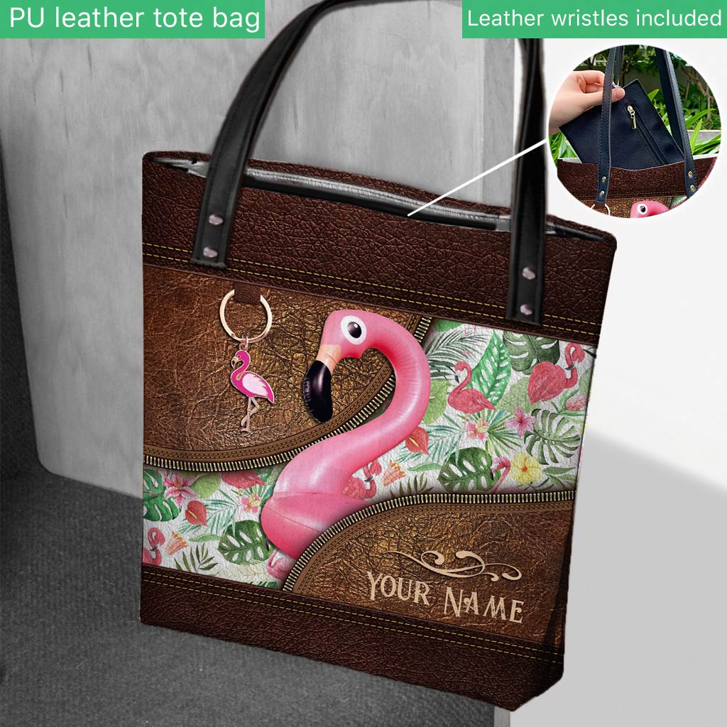 Love Flamingos Personalized Tote Bag