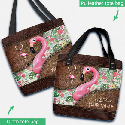 Love Flamingos Personalized Tote Bag