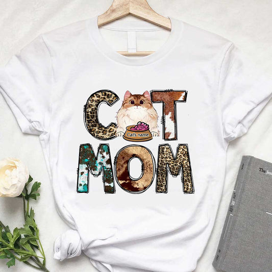 Cat Mom - Personalized Mother's Day Father's Day T-shirt and Hoodie