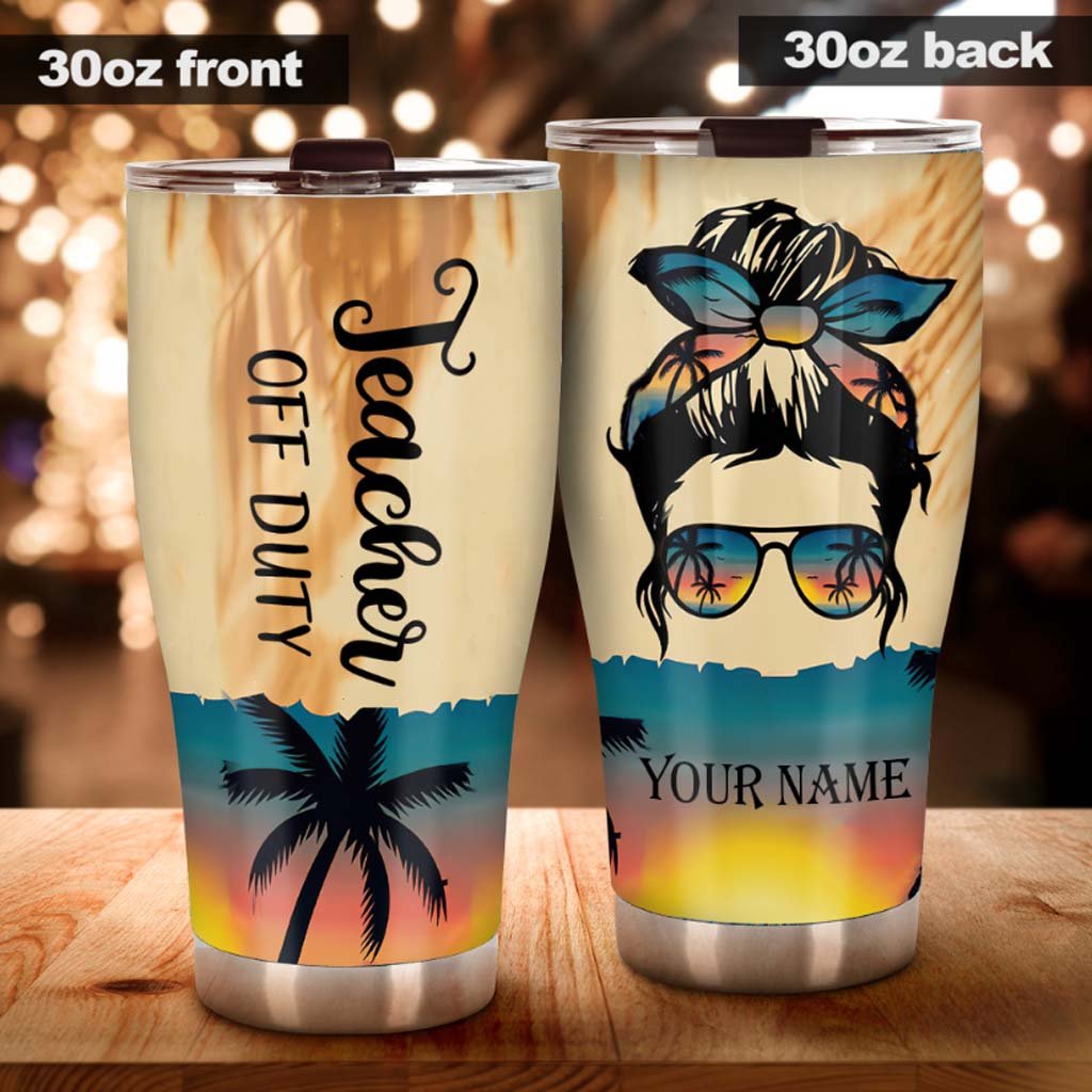 Teacher Off Duty Personalized Tumbler