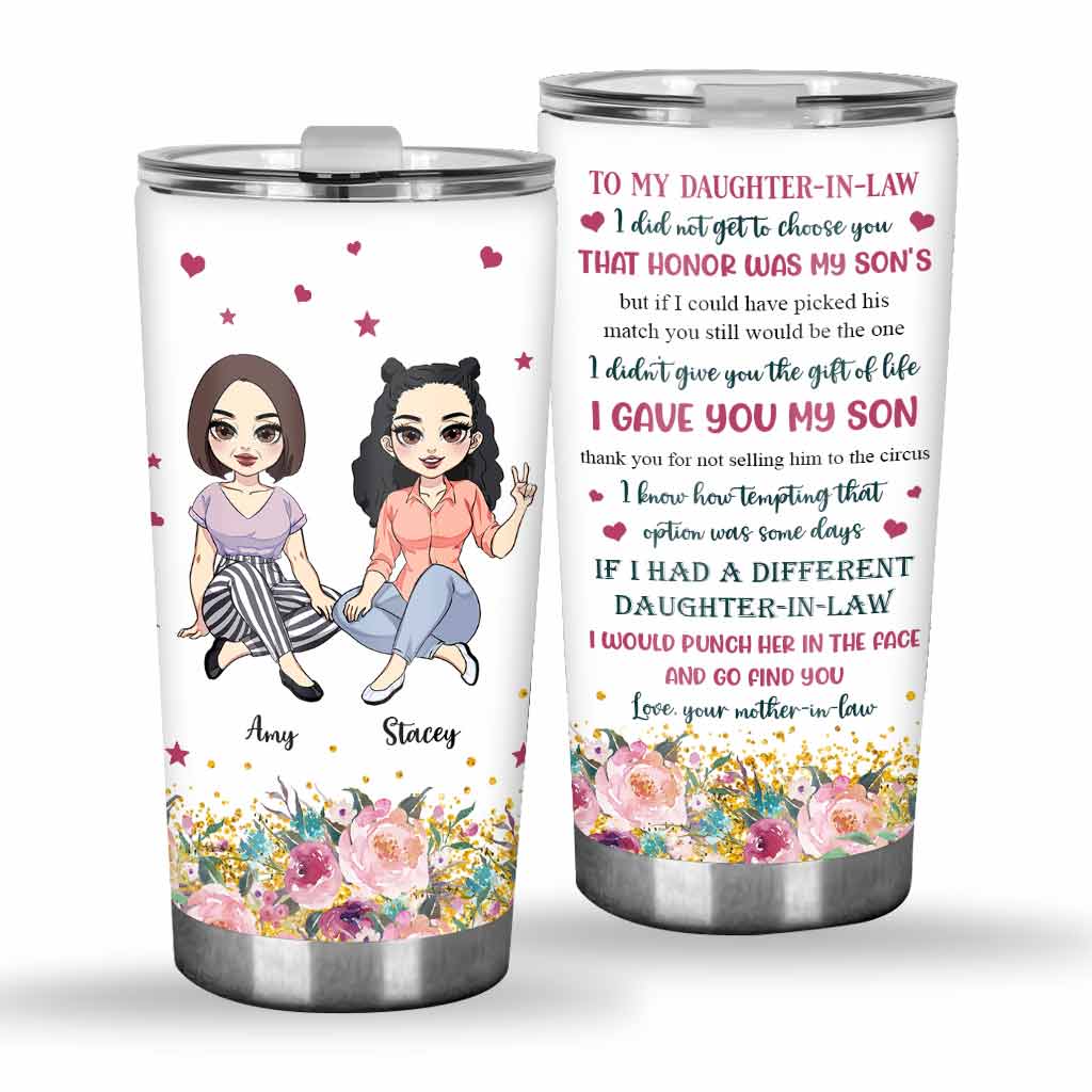 To My Dear Daughter-In-Law - Personalized Tumbler