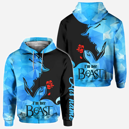 His Beauty Her Beast - Personalized Couple Hoodies