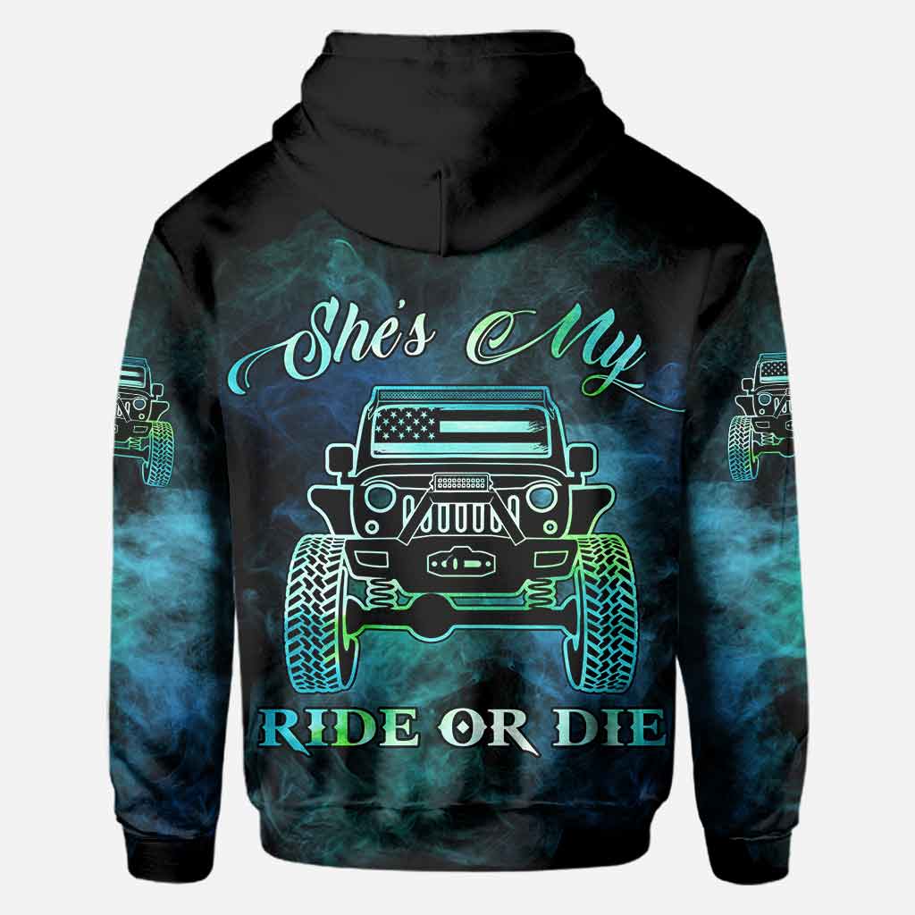 Ride Or Die - Personalized Couple Car All Over T-shirt and Hoodie