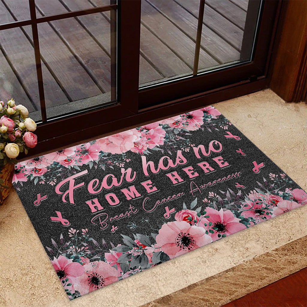 Fear Has No Home Here - Breast Cancer Awareness Doormat