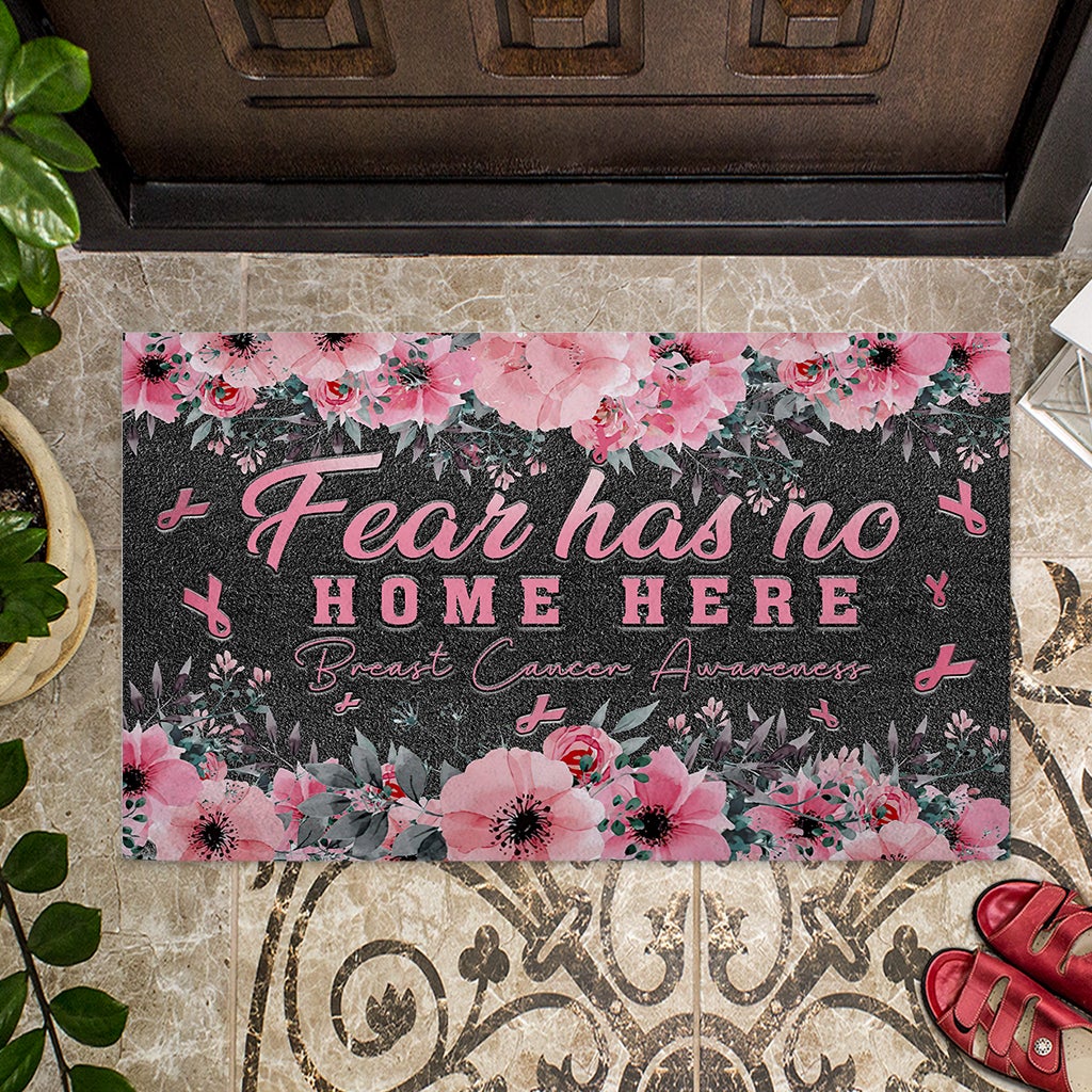 Fear Has No Home Here - Breast Cancer Awareness Doormat