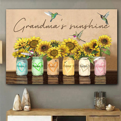 Grandma's Sunshine - Sunflower Personalized Poster