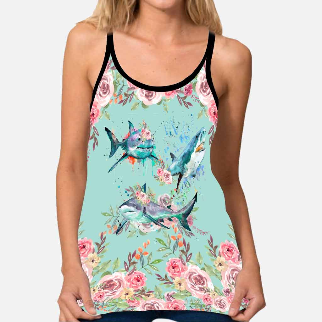 Love Shark Cross Tank Top