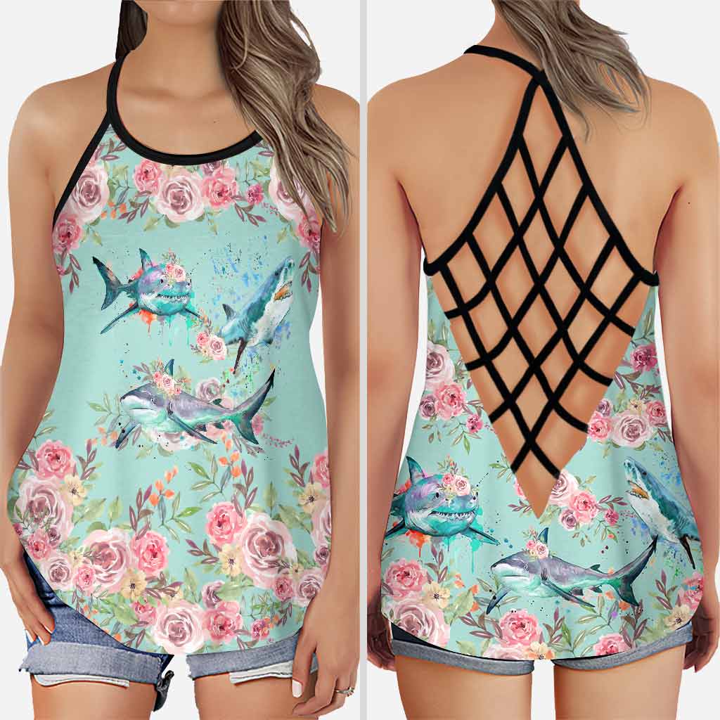 Love Shark Cross Tank Top