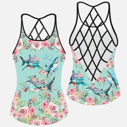 Love Shark Cross Tank Top