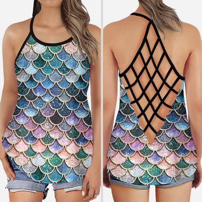 Mermaid Cross Tank Top