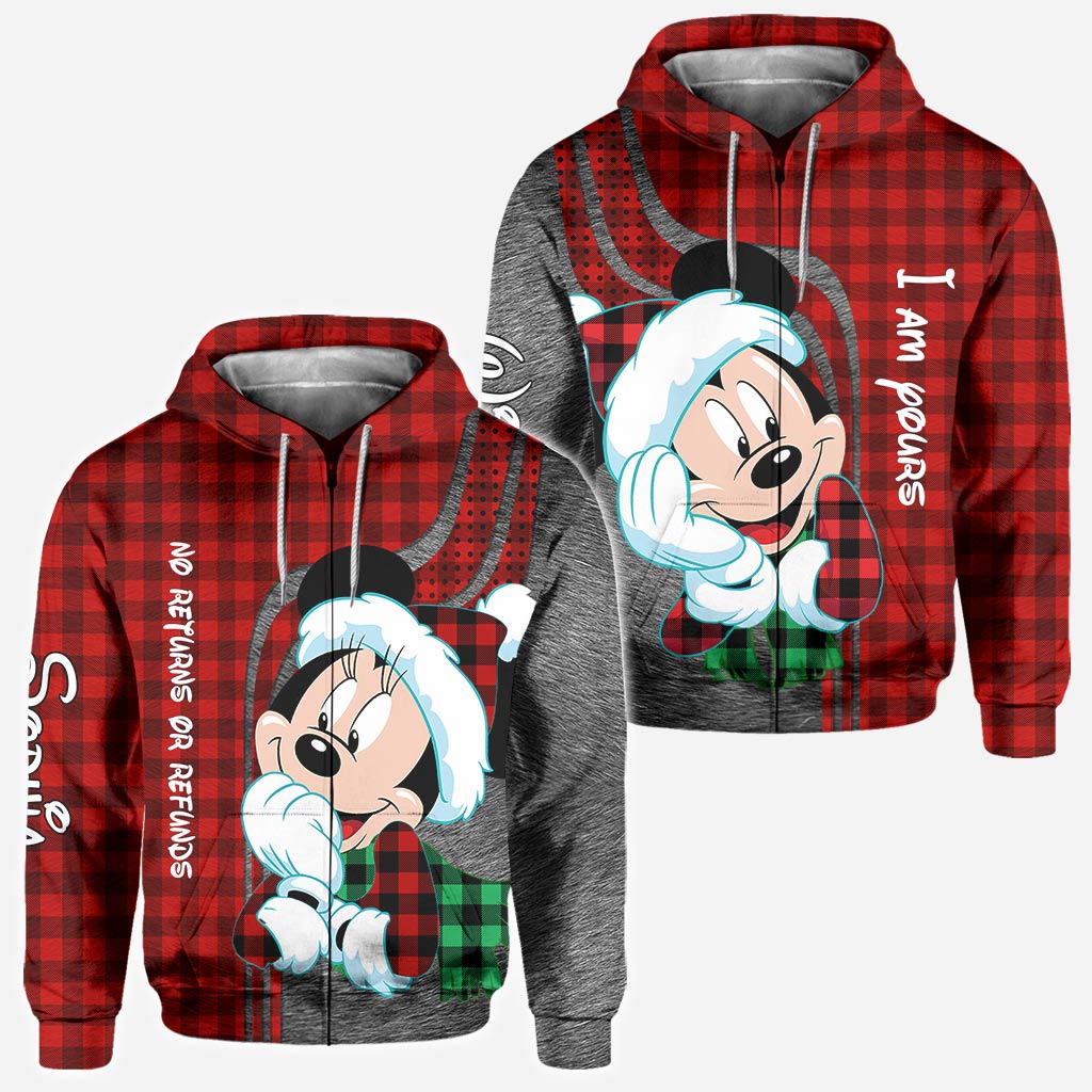 No Returns Or Refunds - Personalized Christmas Couple Hoodies