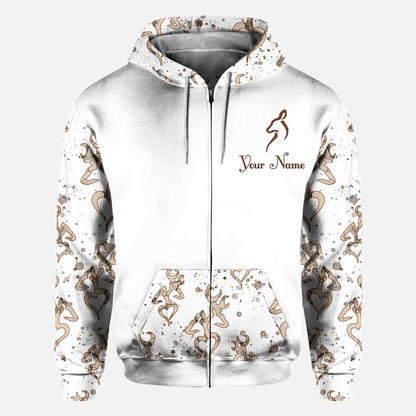 His Doe Her Buck - Personalized Couple Hunting All Over T-shirt and Hoodie