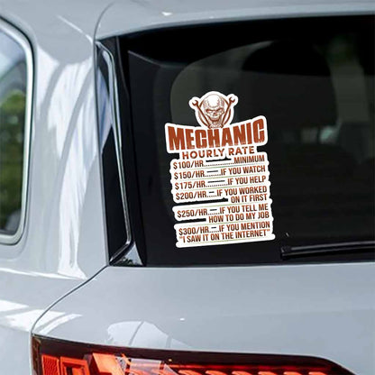 Mechanic Hour Rate Decal Full 062021