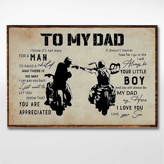 To My Dad  - Biker Poster 062021