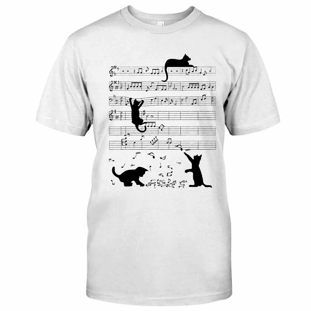 Music and Cats  - Black Cat T-shirt And Hoodie 062021