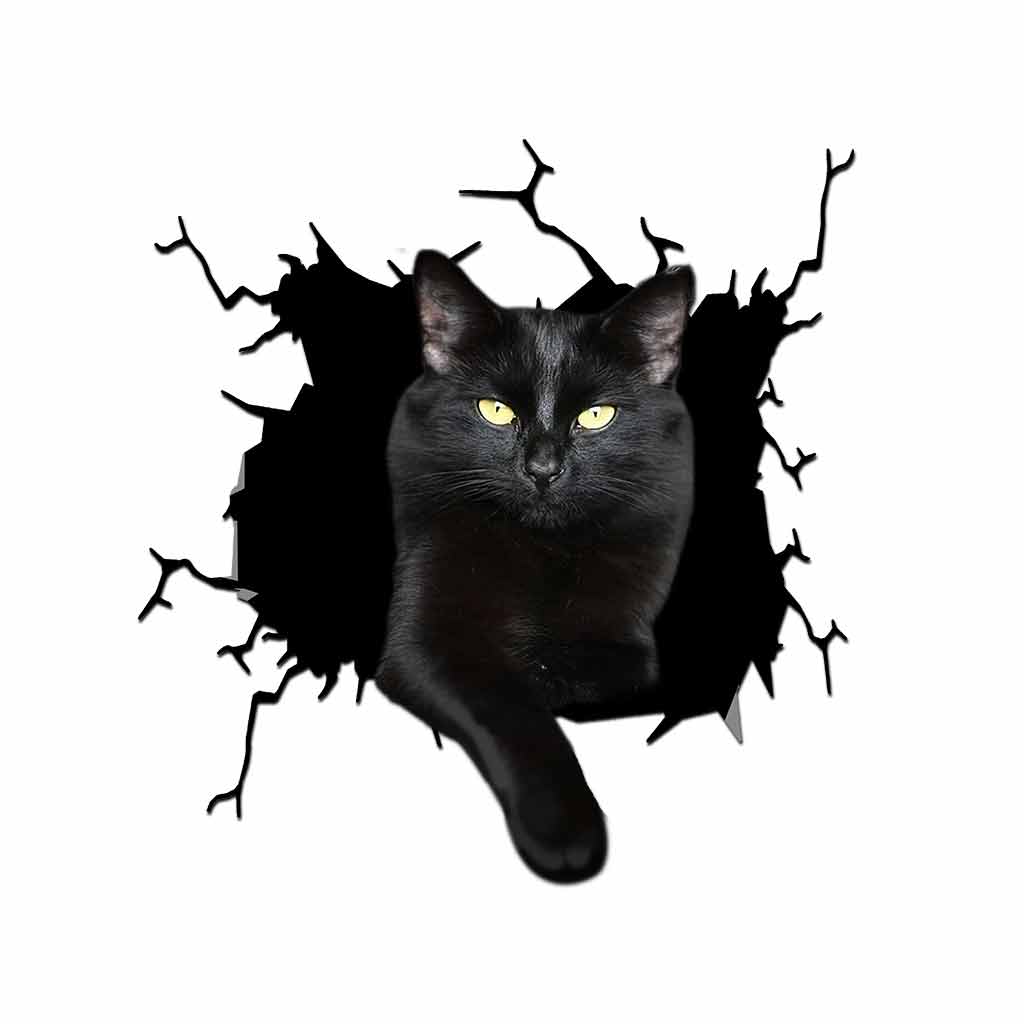 Black Cat Decal Die Cut 062021