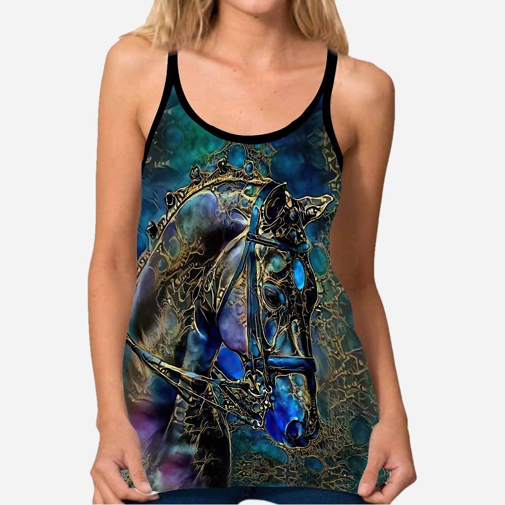 Love Horses Cross Tank Top