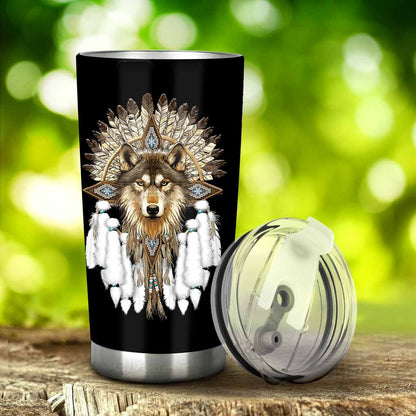 Native Wolf - Native American Tumbler 062021