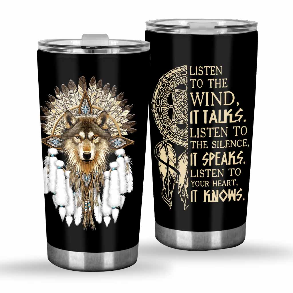 Native Wolf - Native American Tumbler 062021