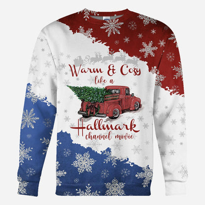 Warm And Cozy Like A Christmas Channel Movie - All Over T-shirt and Hoodie