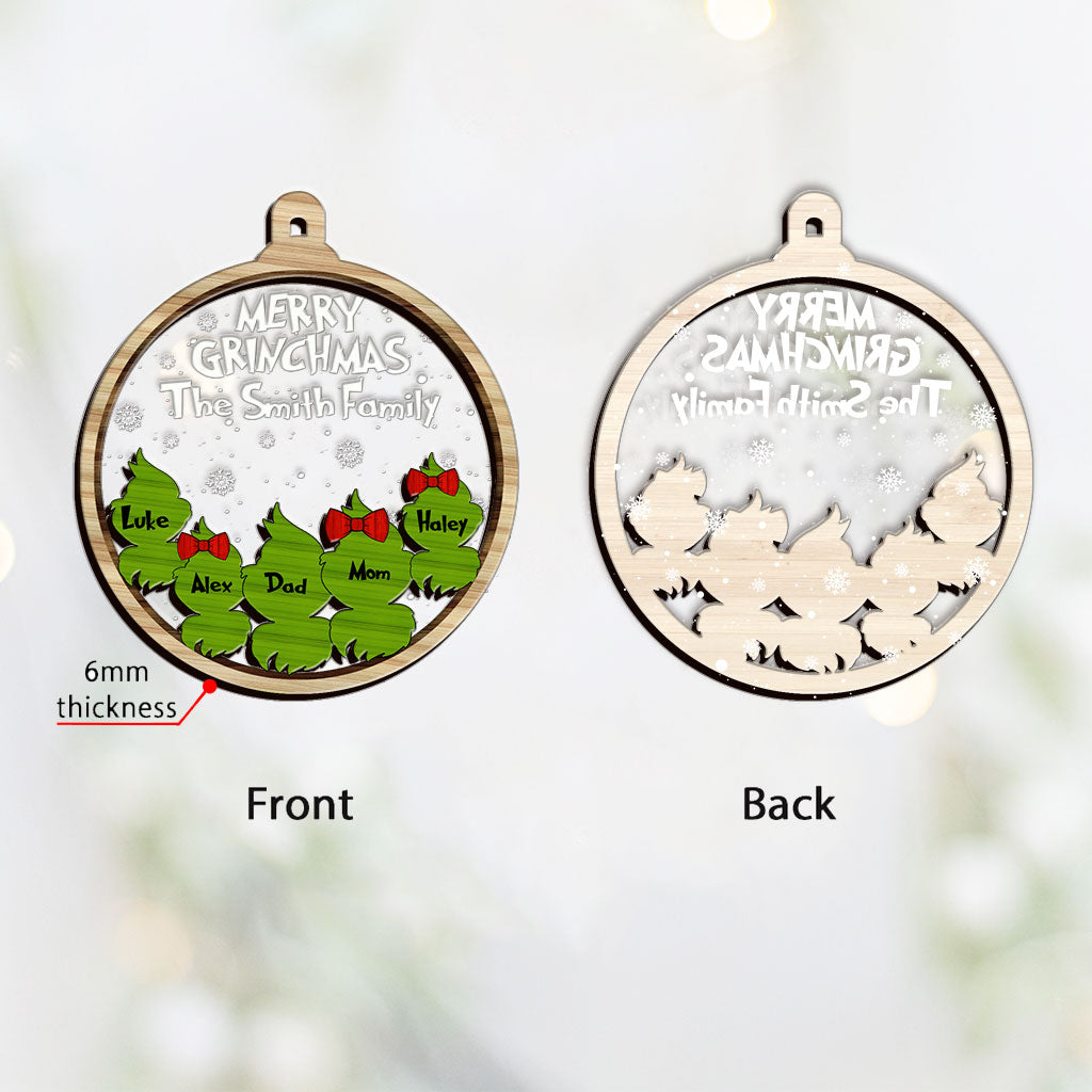 Merry Grinchmas - Personalized Stole Christmas Layers Mix Ornament