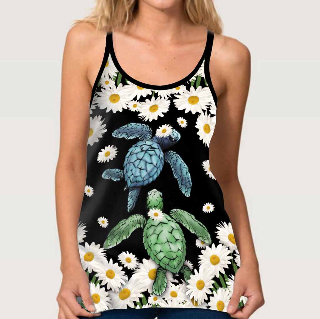 Lovely Turtle Cross Tank Top