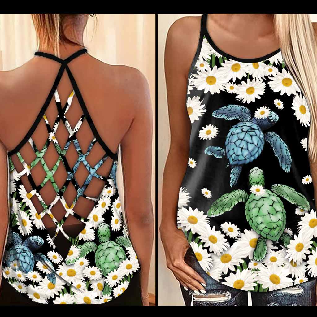 Lovely Turtle Cross Tank Top