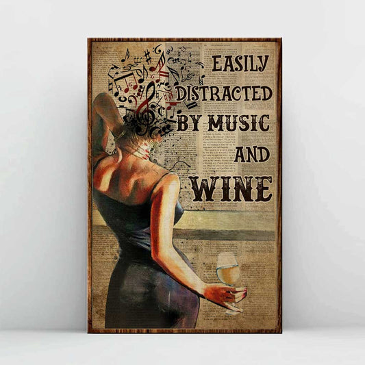 Easily Distracted  - Wine Poster 062021