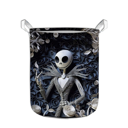 Hello Darkness Nightmare Laundry Basket With 3D Effect Pattern