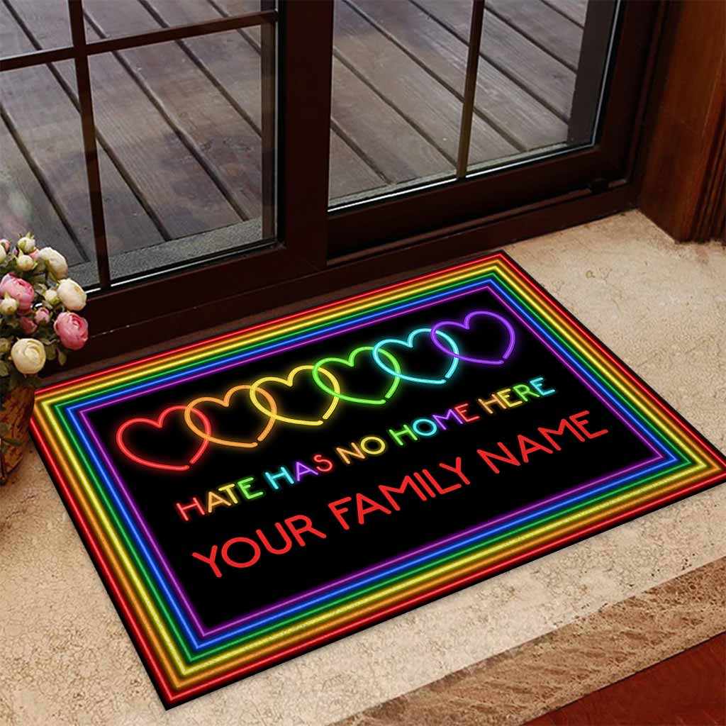 Hate Has No Home Here - LGBT Support Personalized Doormat