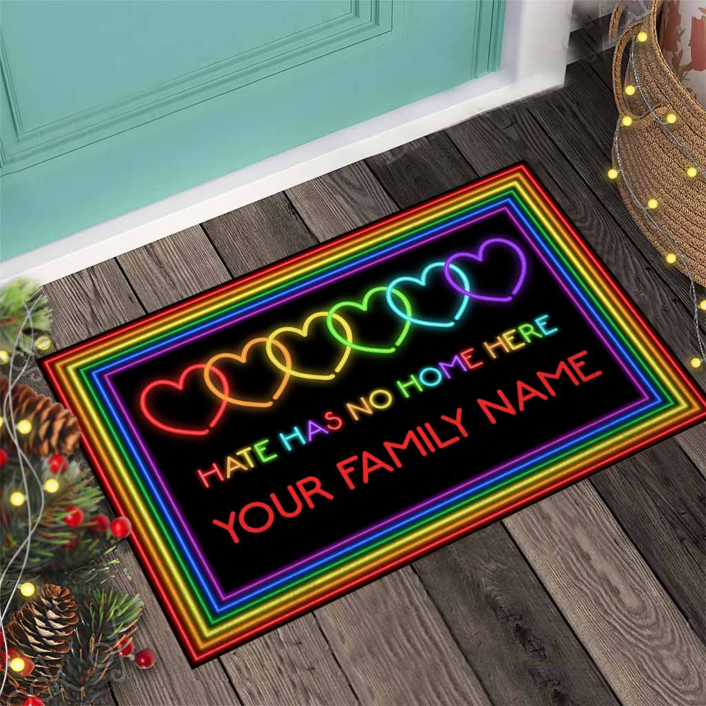 Hate Has No Home Here - LGBT Support Personalized Doormat