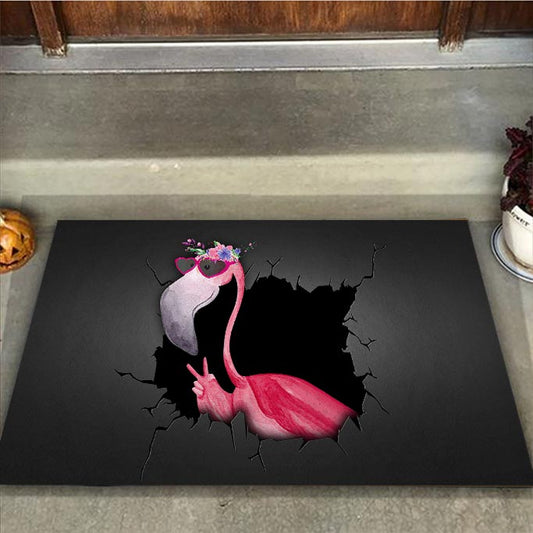 Hello Flamingo Doormat