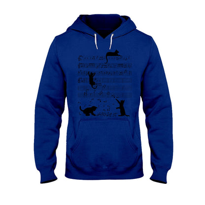 Music and Cats  - Black Cat T-shirt And Hoodie 062021