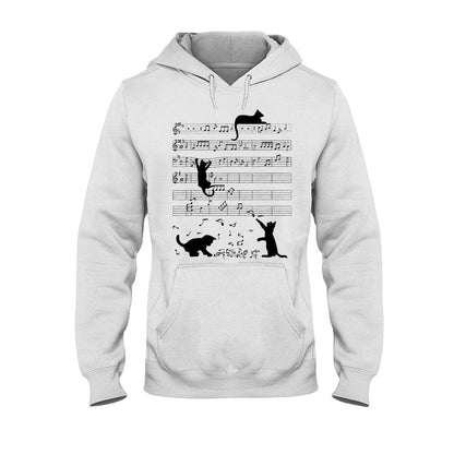 Music and Cats  - Black Cat T-shirt And Hoodie 062021