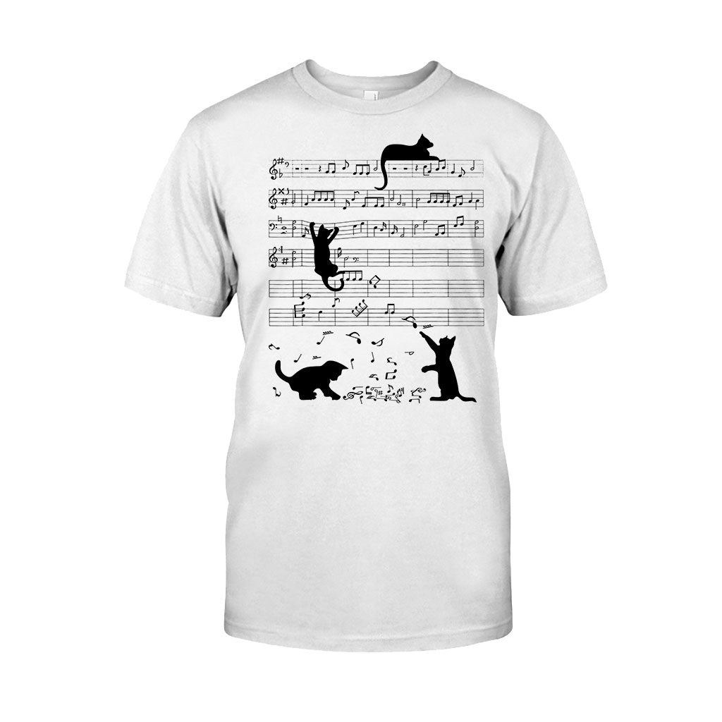 Music and Cats  - Black Cat T-shirt And Hoodie 062021