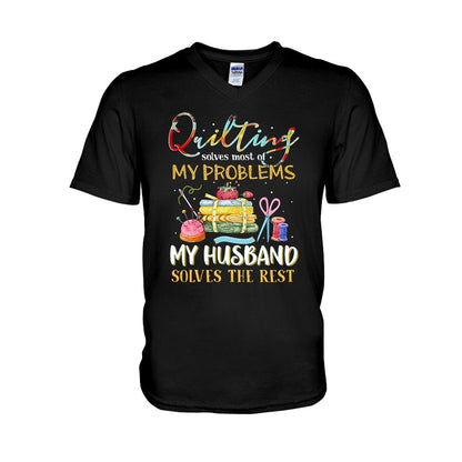 Quilting Solves Problems  - Sewing T-shirt And Hoodie 092021