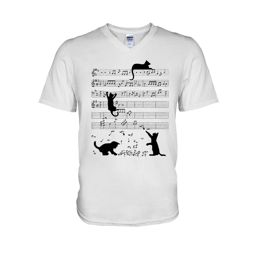 Music and Cats  - Black Cat T-shirt And Hoodie 062021