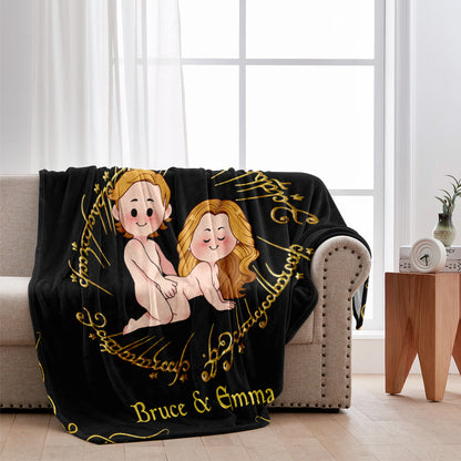 My Butt Is My Precious - Personalized Couple Blanket