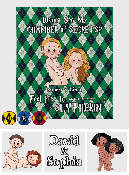 Chamber Of Secrets - Personalized Couple Blanket