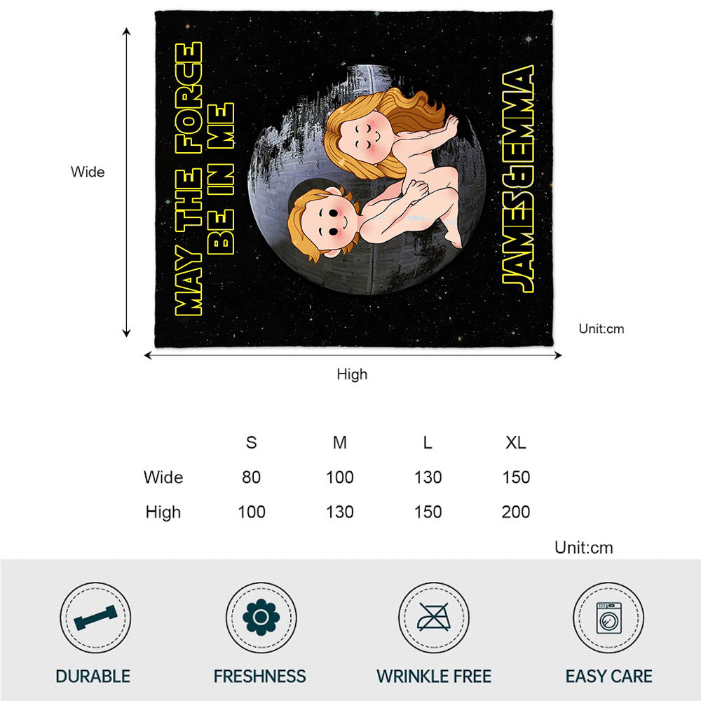 May The Force Be In Me - Personalized Couple Blanket