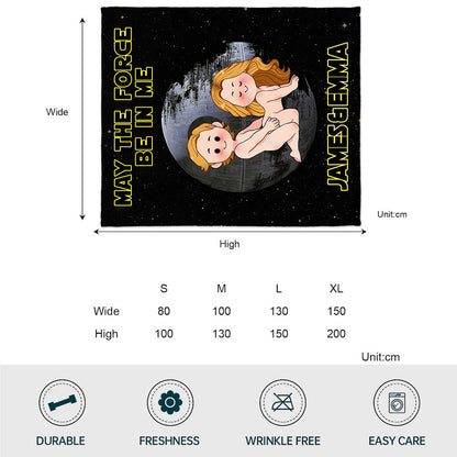 May The Force Be In Me - Personalized Couple Blanket