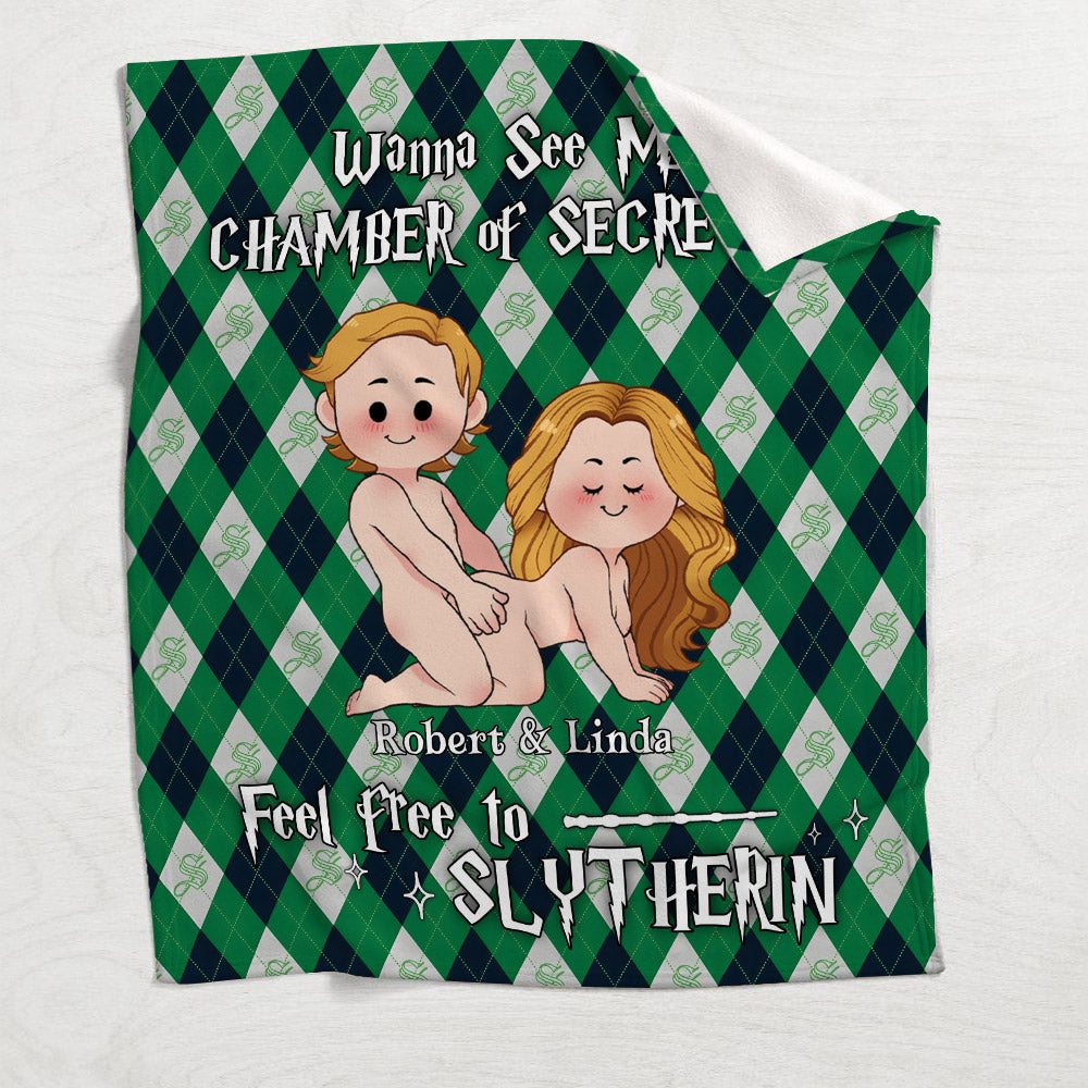 Chamber Of Secrets - Personalized Couple Blanket