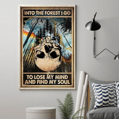 Into The Forest I Go - Skull Poster