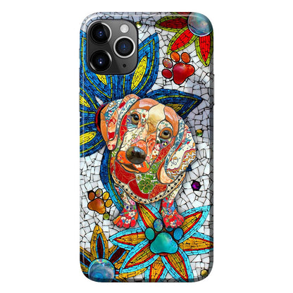 Love Dachshunds Ceramic Pattern Print Phone Case