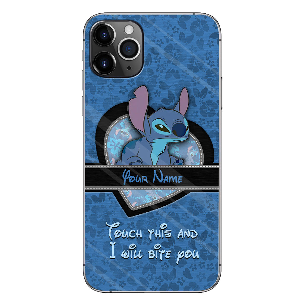 Touch This And I Will Bite You - Personalized Ohana Phone Case