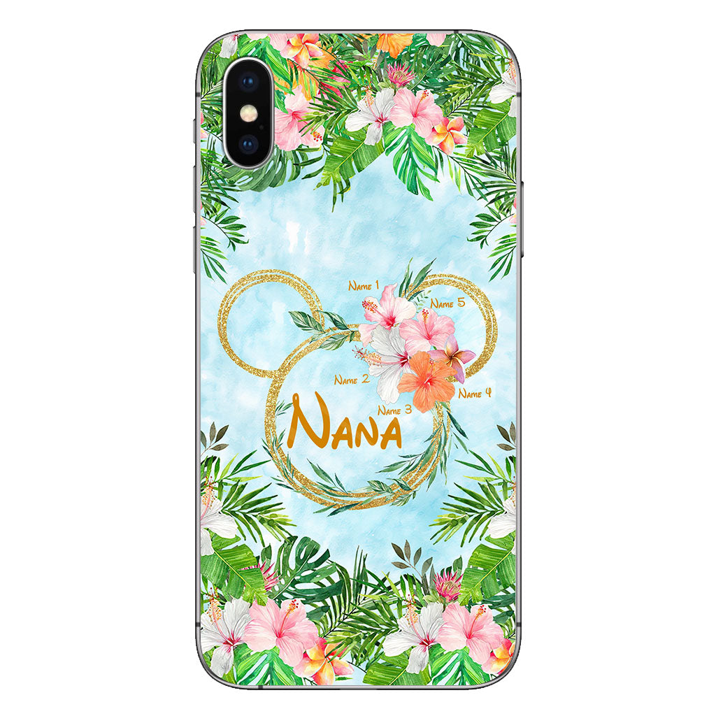 Tropical Mouse Ears Nana - Personalized Grandma Phone Case